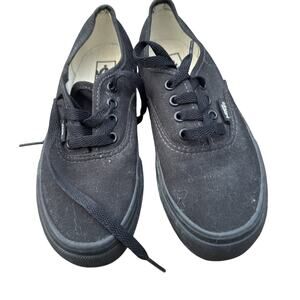 VANS Sneakers Youth Black Lace-Up Shoe Size 1.5 US Kids UK 1.0 Boys Girls Skids